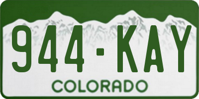 CO license plate 944KAY
