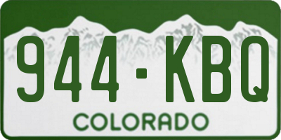CO license plate 944KBQ