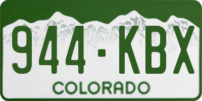 CO license plate 944KBX