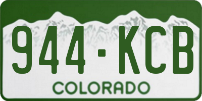 CO license plate 944KCB