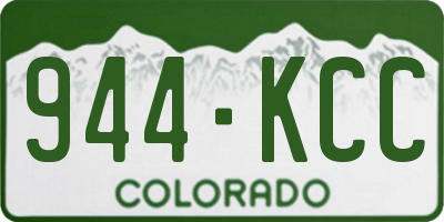 CO license plate 944KCC