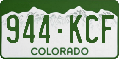CO license plate 944KCF