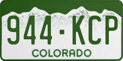 CO license plate 944KCP
