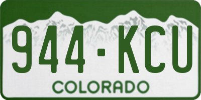CO license plate 944KCU