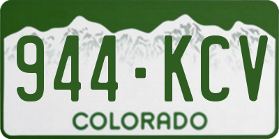 CO license plate 944KCV
