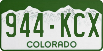 CO license plate 944KCX