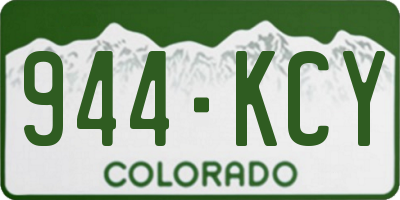 CO license plate 944KCY