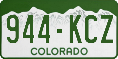 CO license plate 944KCZ