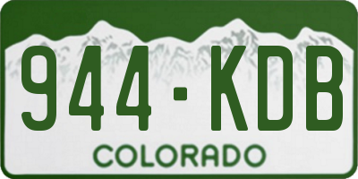 CO license plate 944KDB