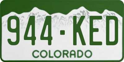 CO license plate 944KED