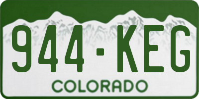 CO license plate 944KEG