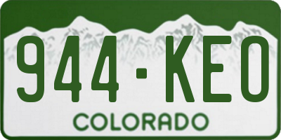 CO license plate 944KEO