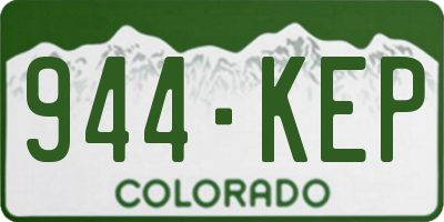 CO license plate 944KEP