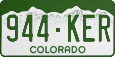CO license plate 944KER