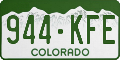 CO license plate 944KFE
