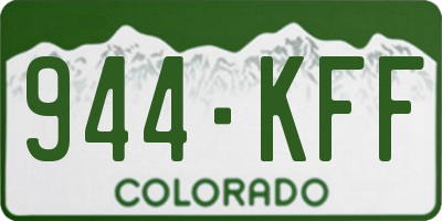 CO license plate 944KFF