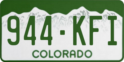 CO license plate 944KFI