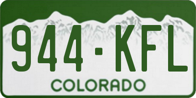 CO license plate 944KFL