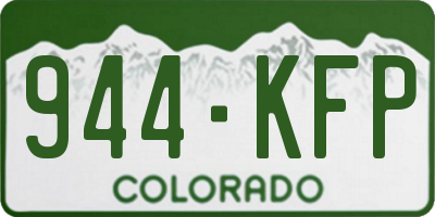 CO license plate 944KFP