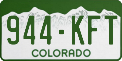 CO license plate 944KFT