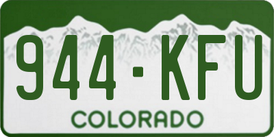 CO license plate 944KFU