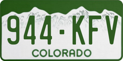 CO license plate 944KFV