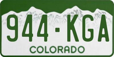 CO license plate 944KGA