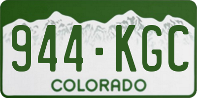 CO license plate 944KGC