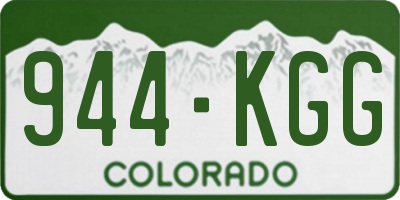 CO license plate 944KGG
