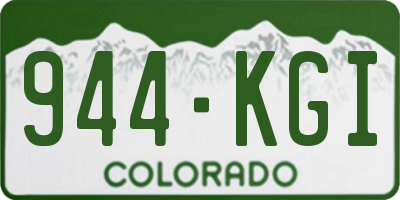 CO license plate 944KGI