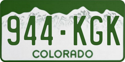 CO license plate 944KGK