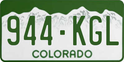 CO license plate 944KGL