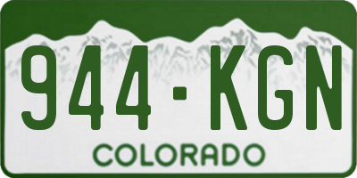 CO license plate 944KGN