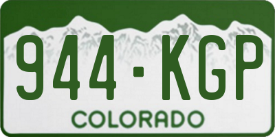 CO license plate 944KGP