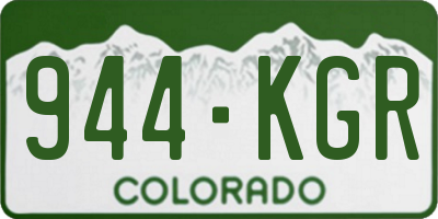 CO license plate 944KGR