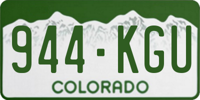 CO license plate 944KGU