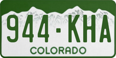 CO license plate 944KHA