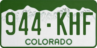 CO license plate 944KHF