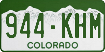 CO license plate 944KHM