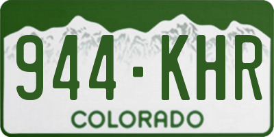 CO license plate 944KHR