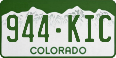 CO license plate 944KIC