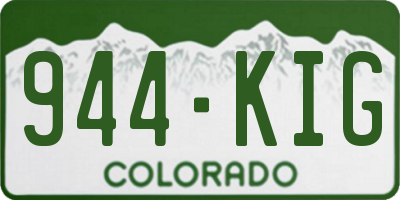 CO license plate 944KIG