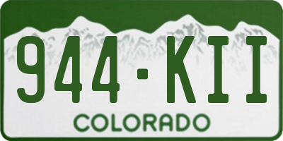CO license plate 944KII