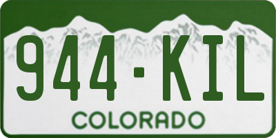 CO license plate 944KIL