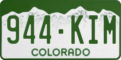 CO license plate 944KIM
