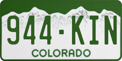 CO license plate 944KIN
