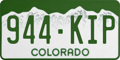 CO license plate 944KIP