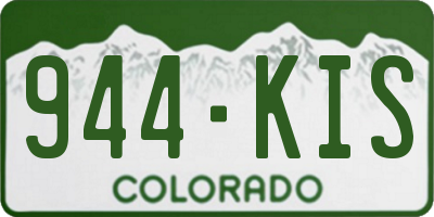 CO license plate 944KIS