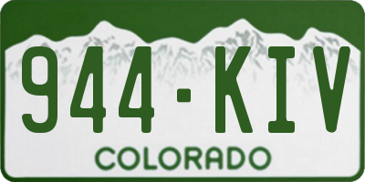 CO license plate 944KIV