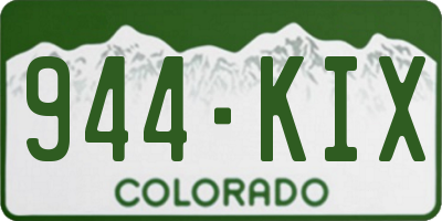 CO license plate 944KIX